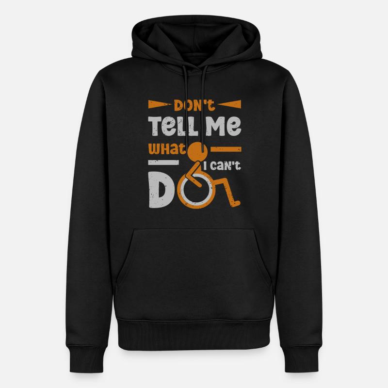 Rollstuhl Beinamputation Bewusstsein Amputation - Männer Premium Bio Hoodie - Schwarz
