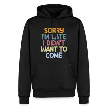 Introvertiert Schüchtern Antisozial - Männer Premium Bio Hoodie - Schwarz - Vorne - Nico (187cm)