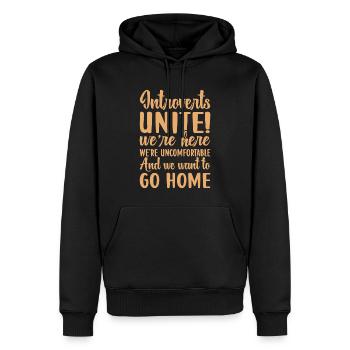 Introvertiert Schüchtern Antisozial - Männer Premium Bio Hoodie - Schwarz - Vorne - Nico (187cm)