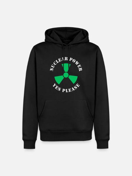 Atomkraft, Ja bitte, Kernenergie - Männer Premium Bio Hoodie - Schwarz