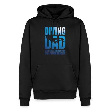 Diving Dad Cool Dad Dad Diving Gift - Sweat à capuche Premium bio Homme - noir - Devant - Nico (187cm)