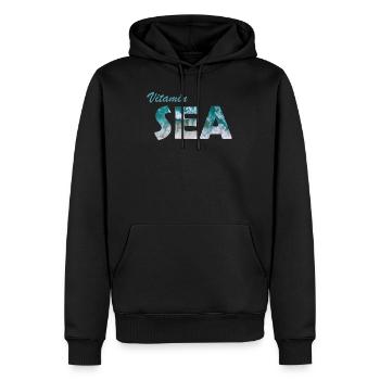 Vitamin Sea Meer Reisen Urlaub Strand Segeln - Männer Premium Bio Hoodie - Schwarz - Vorne - Nico (187cm)