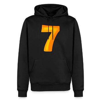 7 - Men’s Premium Organic Hoodie - black - Front - Nico (187cm)