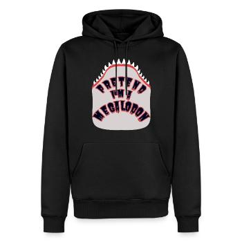 Faire semblant d’être un mégalodon – Déguisement de requin - Sweat à capuche Premium bio Homme - noir - Devant - Nico (187cm)