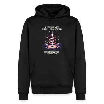 Occupational Therapy Theraband Training Healing Retro - Men’s Premium Organic Hoodie - black - Front - Nico (187cm)