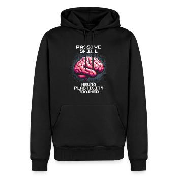 Ergothérapie Neuroplasticité Formateur Retro Pixel - Sweat à capuche Premium bio Homme - noir - Devant - Nico (187cm)