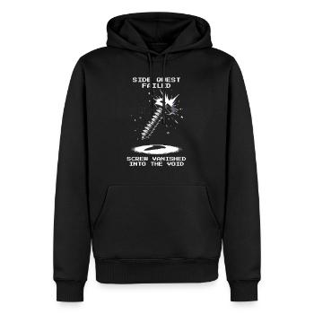 Side Quest Screw Away Mécanique de précision Pixel Retro - Sweat à capuche Premium bio Homme - noir - Devant - Nico (187cm)