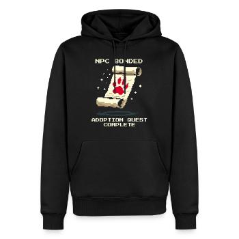NPC bonded | Adoption quest fulfills animal shelter - Men’s Premium Organic Hoodie - black - Front - Nico (187cm)