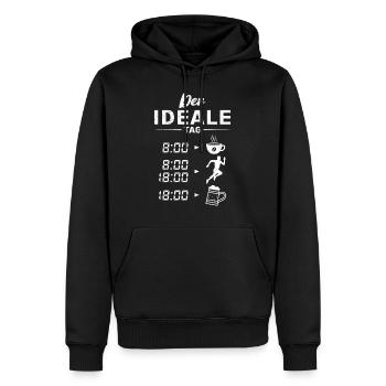 Läufer DER IDEALE TAG Laufen Lustiges - Männer Premium Bio Hoodie - Schwarz - Vorne - Nico (187cm)