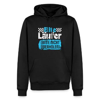 Laufen ELITE LÄUFER BITTE NICHT ÜBERHOLEN Lustiges - Männer Premium Bio Hoodie - Schwarz - Vorne - Nico (187cm)