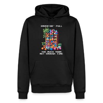 Inventory Full | Too much wool | Crochet - Men’s Premium Organic Hoodie - black - Front - Nico (187cm)