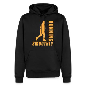Running Running Smoothly Marathon Runner - Männer Premium Bio Hoodie - Schwarz - Vorne - Nico (187cm)