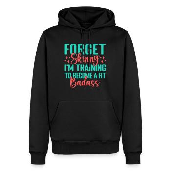 Fitness Motivation Bodybuilder Fit Badass - Sweat à capuche Premium bio Homme - noir - Devant - Nico (187cm)