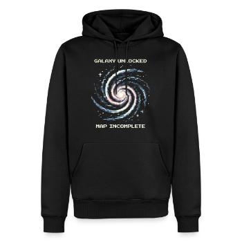 Galaxy Unlocked | Map incomplete - Men’s Premium Organic Hoodie - black - Front - Nico (187cm)