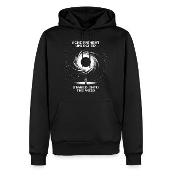 Achievement: A look into space | Astronomy Stars - Men’s Premium Organic Hoodie - black - Front - Nico (187cm)