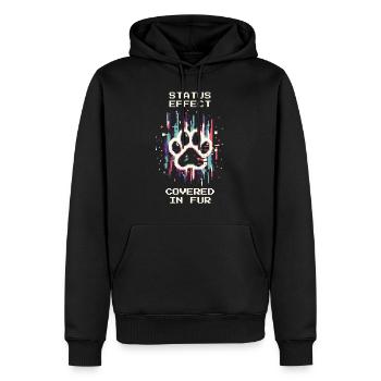 Statut de la fourrure Active | Refuge pour animaux Niveau de poils d’animaux de tous les jours - Sweat à capuche Premium bio Homme - noir - Devant - Nico (187cm)