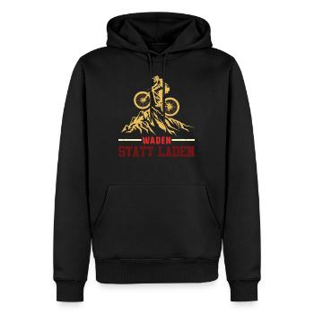 Radeln WADEN STATT LADEN Radfahrer Lustiges - Männer Premium Bio Hoodie - Schwarz - Vorne - Nico (187cm)