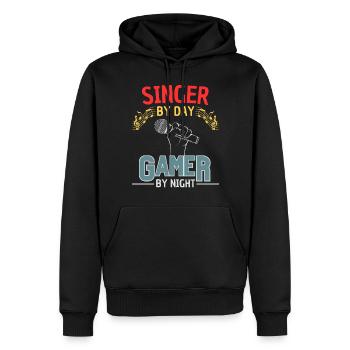 Zocker & Sänger Gaming Gesangverein - Sweat à capuche Premium bio Homme - noir - Devant - Nico (187cm)