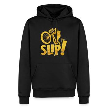 Radfahrer OH SLIP! Radfahren Lustiges - Männer Premium Bio Hoodie - Schwarz - Vorne - Nico (187cm)