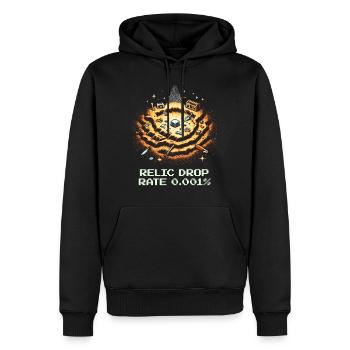 Taux de recherche de reliques | Trésor des fouilles archéologiques - Sweat à capuche Premium bio Homme - noir - Devant - Nico (187cm)