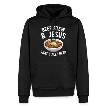 Nourriture drôle de Thanksgiving -fans Meme - Sweat à capuche Premium bio Homme - noir - Devant - Nico (187cm)