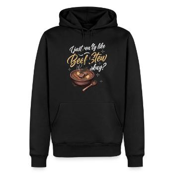 Nourriture drôle de Thanksgiving -fans Meme - Sweat à capuche Premium bio Homme - noir - Devant - Nico (187cm)