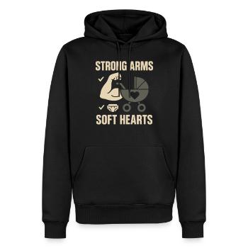 Kinderzimmervater Vaterschaft Pride - Männer Premium Bio Hoodie - Schwarz - Vorne - Nico (187cm)