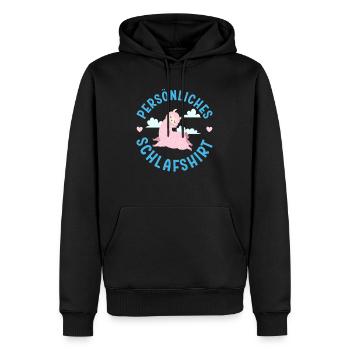 Alpaka PERSÖNLICHES SCHLAFSHIRT Lama Lustiges - Männer Premium Bio Hoodie - Schwarz - Vorne - Nico (187cm)