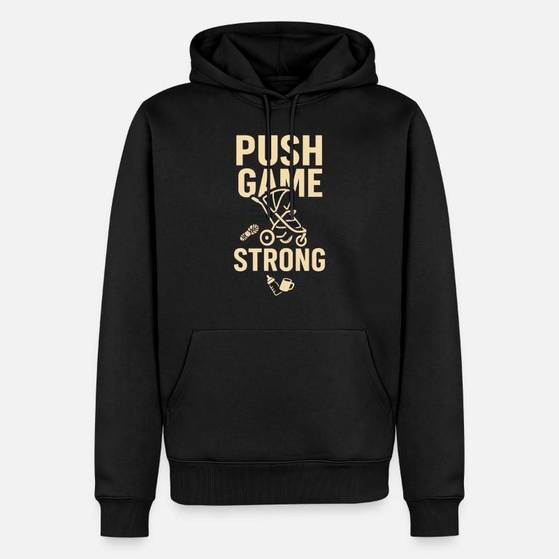 Crèche Papa Paternité Fierté - Sweat à capuche Premium bio Homme - noir