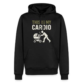 Kinderzimmervater Vaterschaft Pride - Männer Premium Bio Hoodie - Schwarz - Vorne - Nico (187cm)