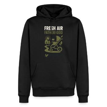 Kinderzimmervater Vaterschaft Pride - Männer Premium Bio Hoodie - Schwarz - Vorne - Nico (187cm)