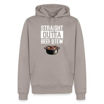 Funny Thanksgiving Food -fans Meme - Männer Premium Bio Hoodie - Taupe - Vorne - Nico (187cm)