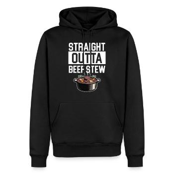 Nourriture drôle de Thanksgiving -fans Meme - Sweat à capuche Premium bio Homme - noir - Devant - Nico (187cm)