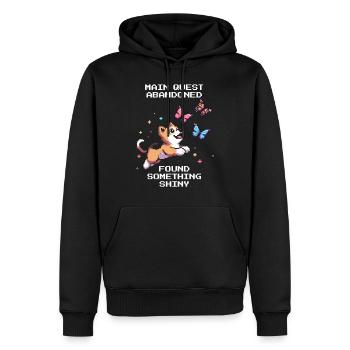 Distraction +100 | TDAH Perte de mise au point classique - Sweat à capuche Premium bio Homme - noir - Devant - Nico (187cm)
