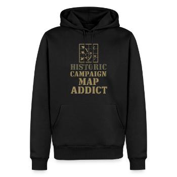 Historien militaire Recherche Guerre - Sweat à capuche Premium bio Homme - noir - Devant - Nico (187cm)