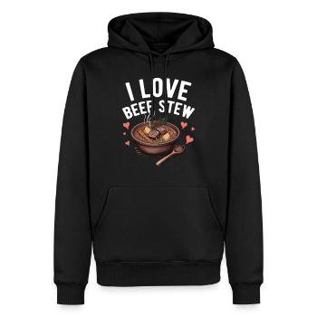 Nourriture drôle de Thanksgiving -fans Meme - Sweat à capuche Premium bio Homme - noir - Devant - Nico (187cm)