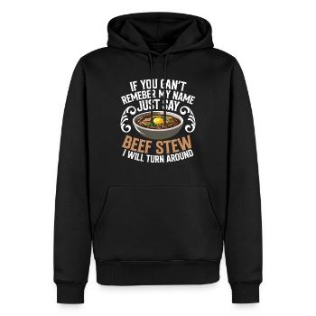 Nourriture drôle de Thanksgiving -fans Meme - Sweat à capuche Premium bio Homme - noir - Devant - Nico (187cm)