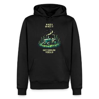 Maximisation du rendement | Agriculture de précision active - Sweat à capuche Premium bio Homme - noir - Devant - Nico (187cm)