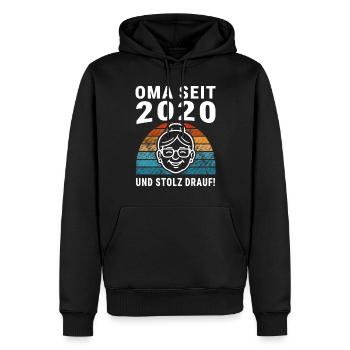 Stolze Oma Seit 2020 - Männer Premium Bio Hoodie - Schwarz - Vorne - Nico (187cm)
