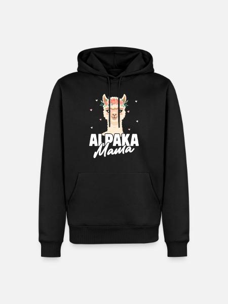 Mütter ALPAKA MAMA Lama Lustiges - Männer Premium Bio Hoodie - Schwarz