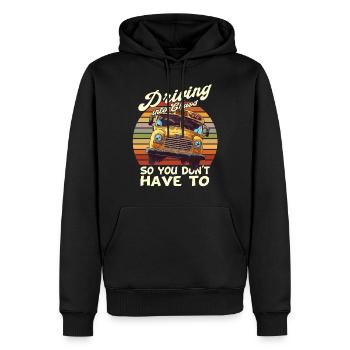 Chaos Transport Schulbusfahrer - Männer Premium Bio Hoodie - Schwarz - Vorne - Nico (187cm)
