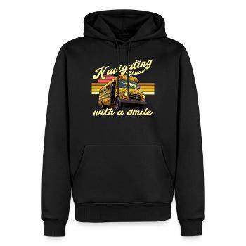 Chaos Transport Schulbusfahrer - Männer Premium Bio Hoodie - Schwarz - Vorne - Nico (187cm)