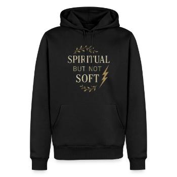 Maman chrétienne Foi Humour Erreurs bénies - Sweat à capuche Premium bio Homme - noir - Devant - Nico (187cm)