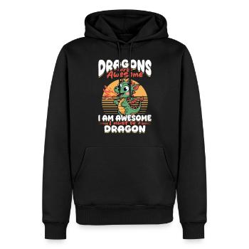 Fantasy Dragons Mythical Creatures - Männer Premium Bio Hoodie - Schwarz - Vorne - Nico (187cm)