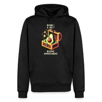 Seltenes Loot | Perfekt gereifte Avocado Drop - Männer Premium Bio Hoodie - Schwarz - Vorne - Nico (187cm)