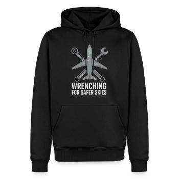 Aviation Mechanic Faa Humor Aircraft Technician - Männer Premium Bio Hoodie - Schwarz - Vorne - Nico (187cm)