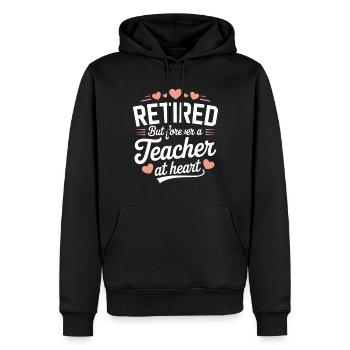 Rente Lehrer Spruch Ruhestand Lehrkraft - Männer Premium Bio Hoodie - Schwarz - Vorne - Nico (187cm)