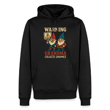 Garten Zwerg Oma: Eigenwilliger Gnomecore, - Männer Premium Bio Hoodie - Schwarz - Vorne - Nico (187cm)