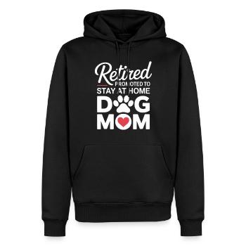 Retirement Dog Mom Saying Dog Owner - Men’s Premium Organic Hoodie - black - Front - Nico (187cm)