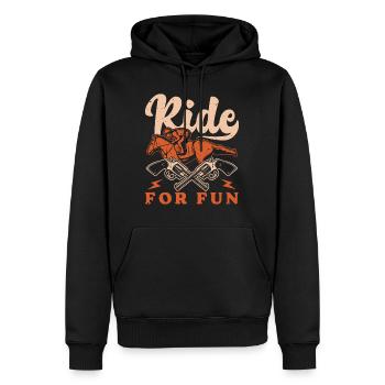 Hobby Horse Rider Ride For Fun English Riding - Männer Premium Bio Hoodie - Schwarz - Vorne - Nico (187cm)